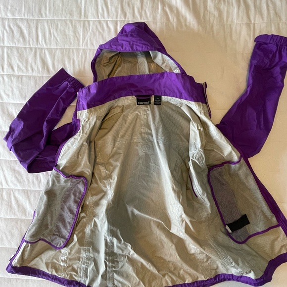 Marmot PreCip Rain Jacket Purple Sz Small - Picture 7 of 11